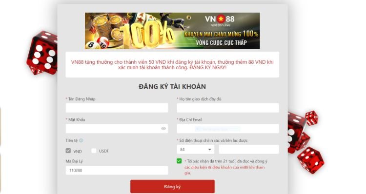 Hướng dẫn chi tiết các bước nhận thưởng VN88 tặng 88K - Nhà cái tặng tiền uy tín